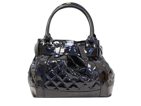 beaton bag burberry|BURBERRY Patent Quilted Beaton Black.